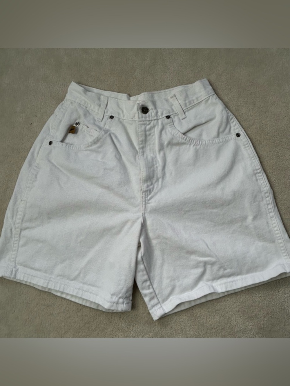 Vintage Chic White Denim Shorts Womens 9
